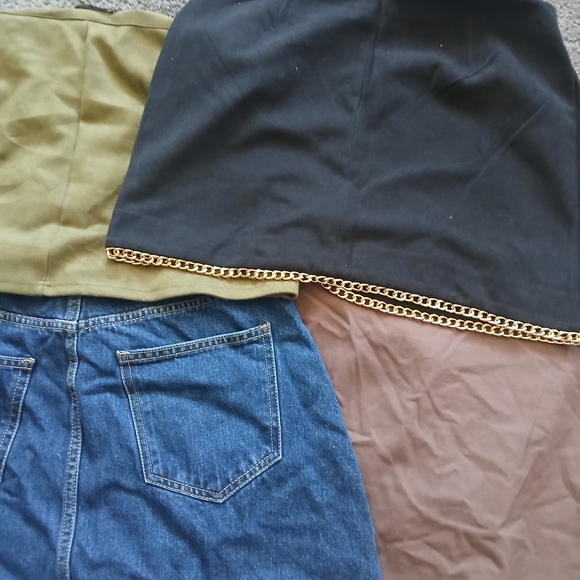 Chocolate Brand Mini Skirt Set - Black, Olive, Denim, Tan, Sz L,xl - Picture 6 of 6